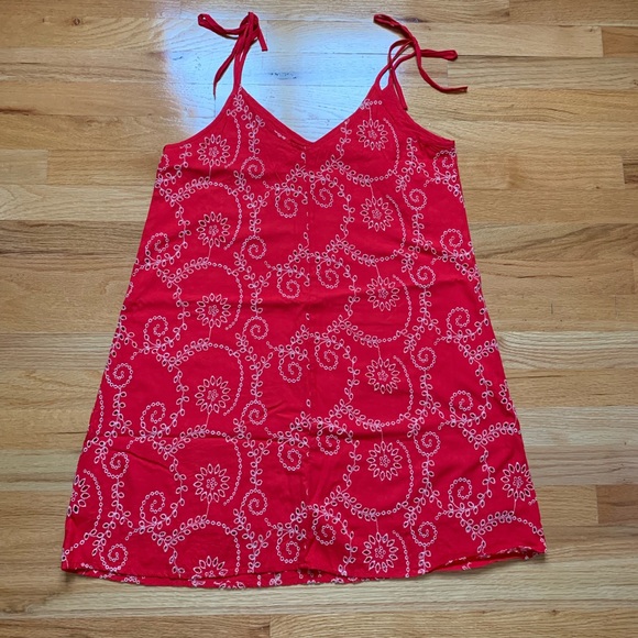 AE Tie Strap Shift Dress Embroidered - Picture 5 of 8